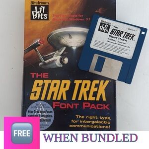 🆓 When Bundled 1992 The Star Trek Font Pack (Disk) Microsoft Windows 3.1